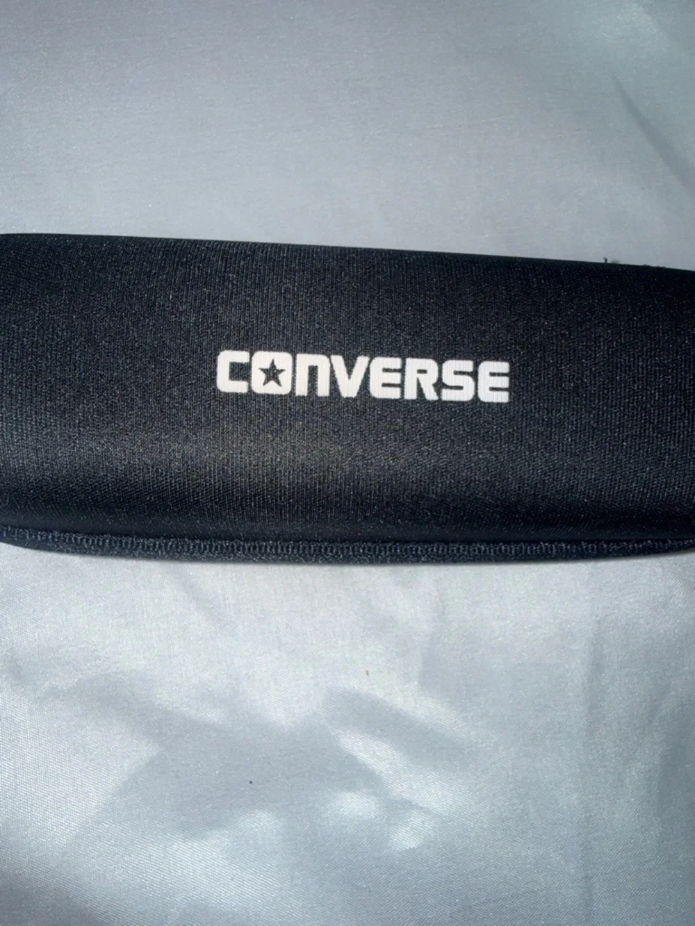 Converse Black and White Logo Zipper Glasses Case